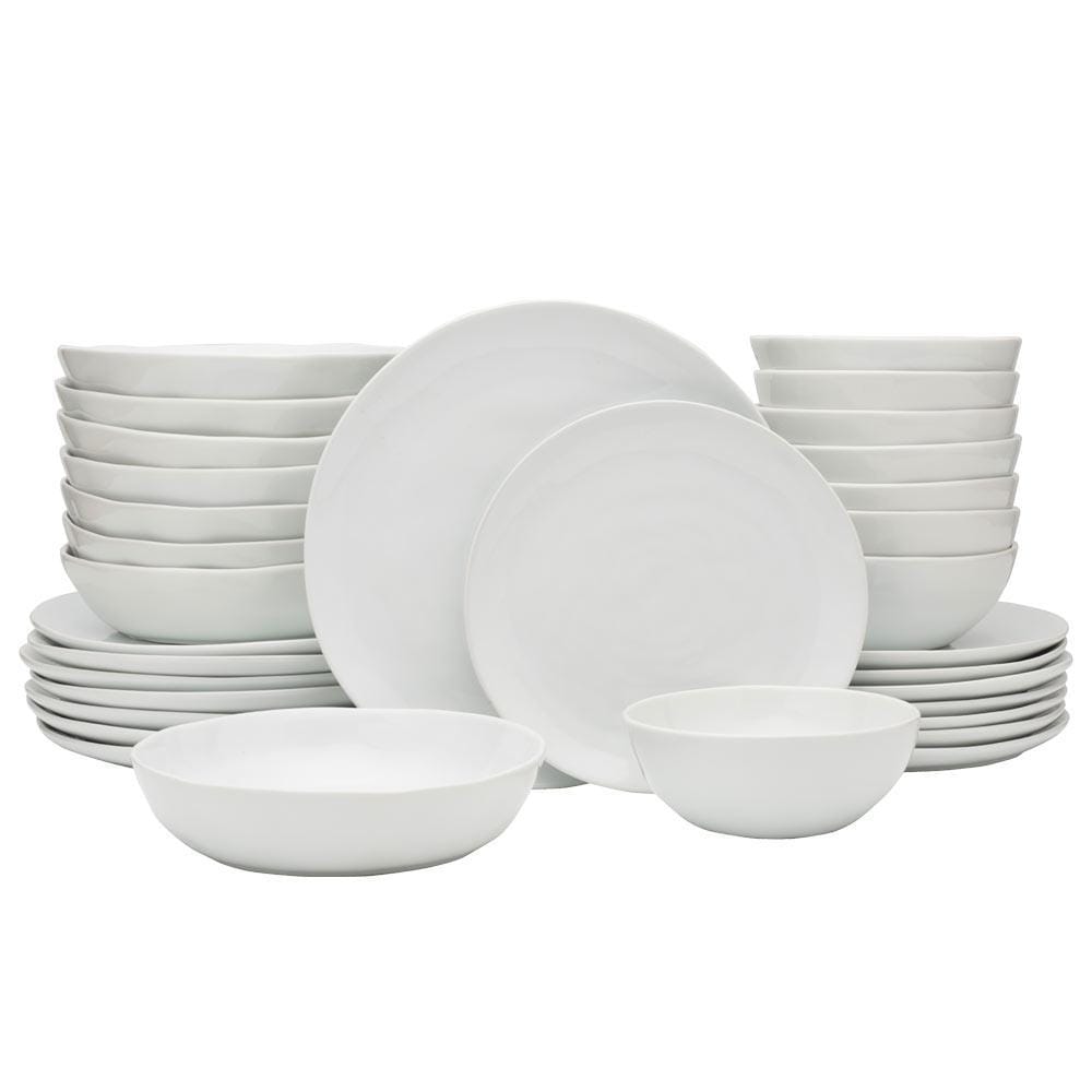 Everyday White® Organic 32 Piece Dinnerware Set, Service for 8