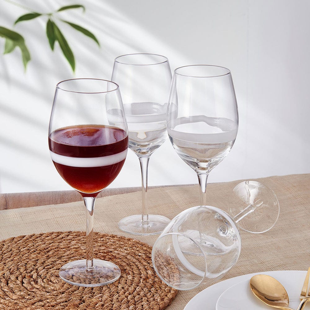 Organic Band Red Wine Glasses Set of 4 – Fitz and Floyd Costco